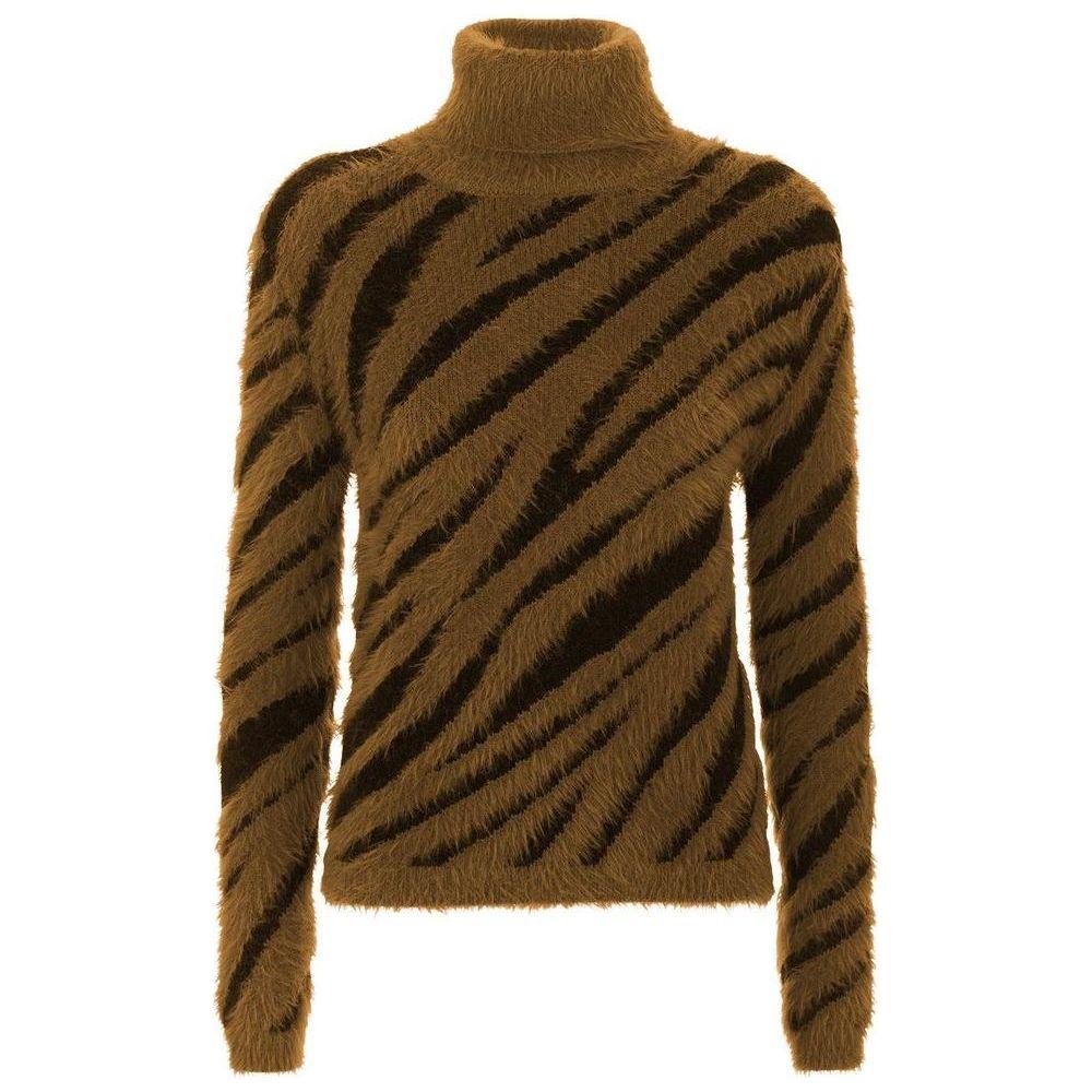 Imperfect Brown Polyamide Women Sweater WOMAN SWEATERS Imperfect