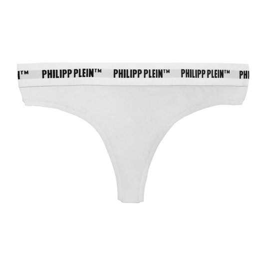 Philipp Plein Elegant White Thong Duo for Women WOMAN UNDERWEAR Philipp Plein