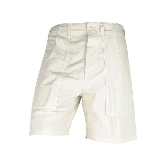 Don The Fuller Elegant White Cotton Bermuda Shorts Don The Fuller