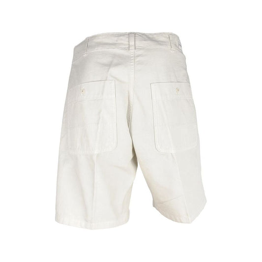 Don The Fuller Elegant White Cotton Bermuda Shorts Don The Fuller