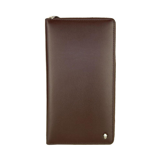 Cavalli Class Sophisticated Brown Leather Wallet MAN WALLETS Cavalli Class