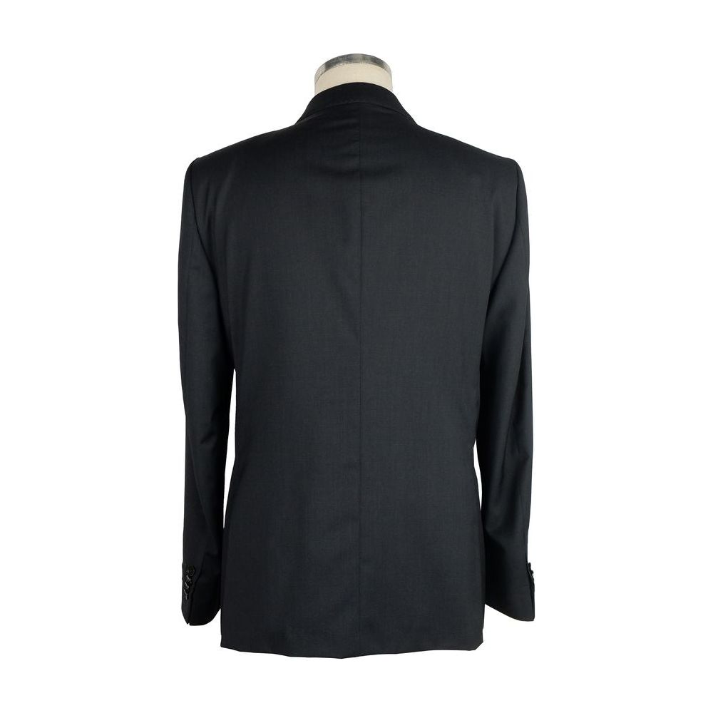 Made in Italy Elegant Milano Black Wool Suit Made in Italy