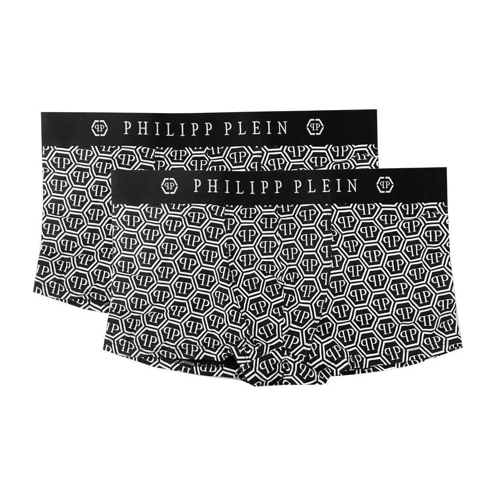 Philipp Plein Black Cotton Men Boxer