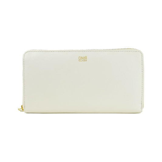 Cavalli Class White Calfskin Women Wallet WOMAN WALLETS Cavalli Class