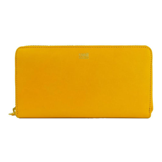 Cavalli Class Elegant Calfskin Leather Wallet in Vibrant Yellow Cavalli Class