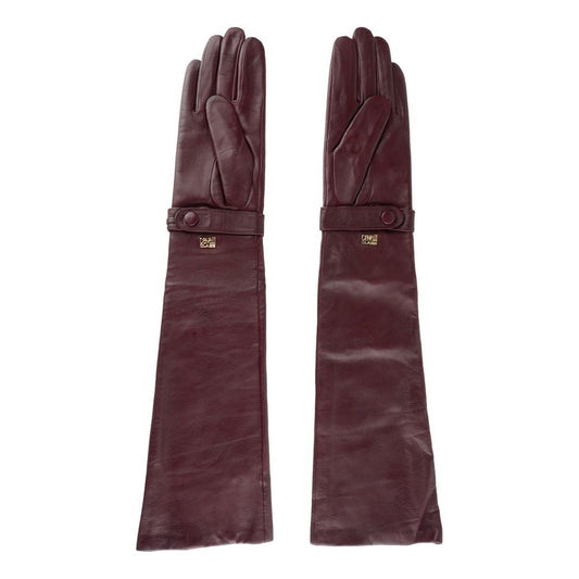 Cavalli Class Red Lambskin Women Glove Cavalli Class