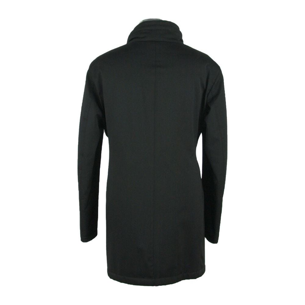 Made in Italy Elegant Black Wool-Blend Jacket Made in Italy