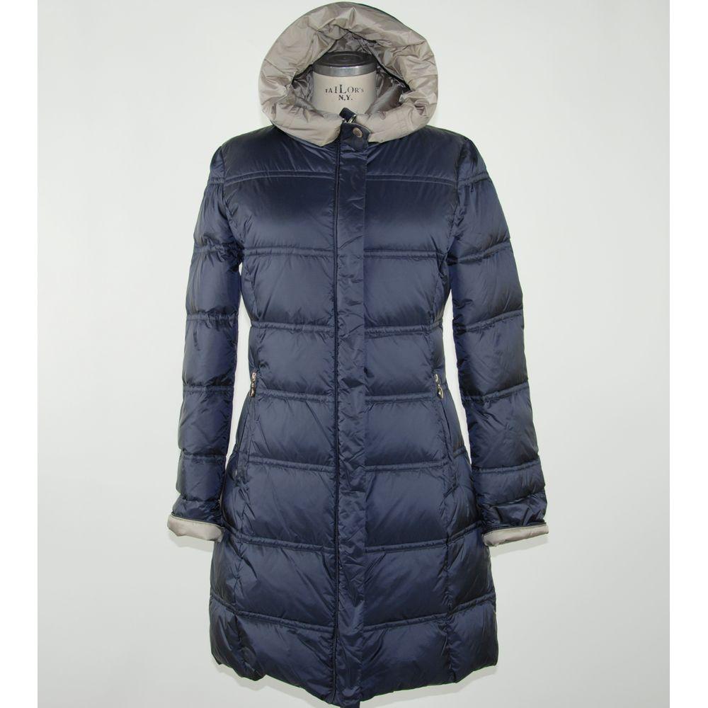 Emilio Romanelli Chic Blue Polyester Down Jacket Emilio Romanelli