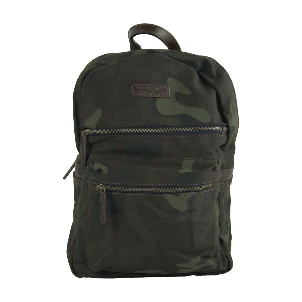 A.G. Spalding & Bros Green Cotton Men Backpack A.G. Spalding & Bros