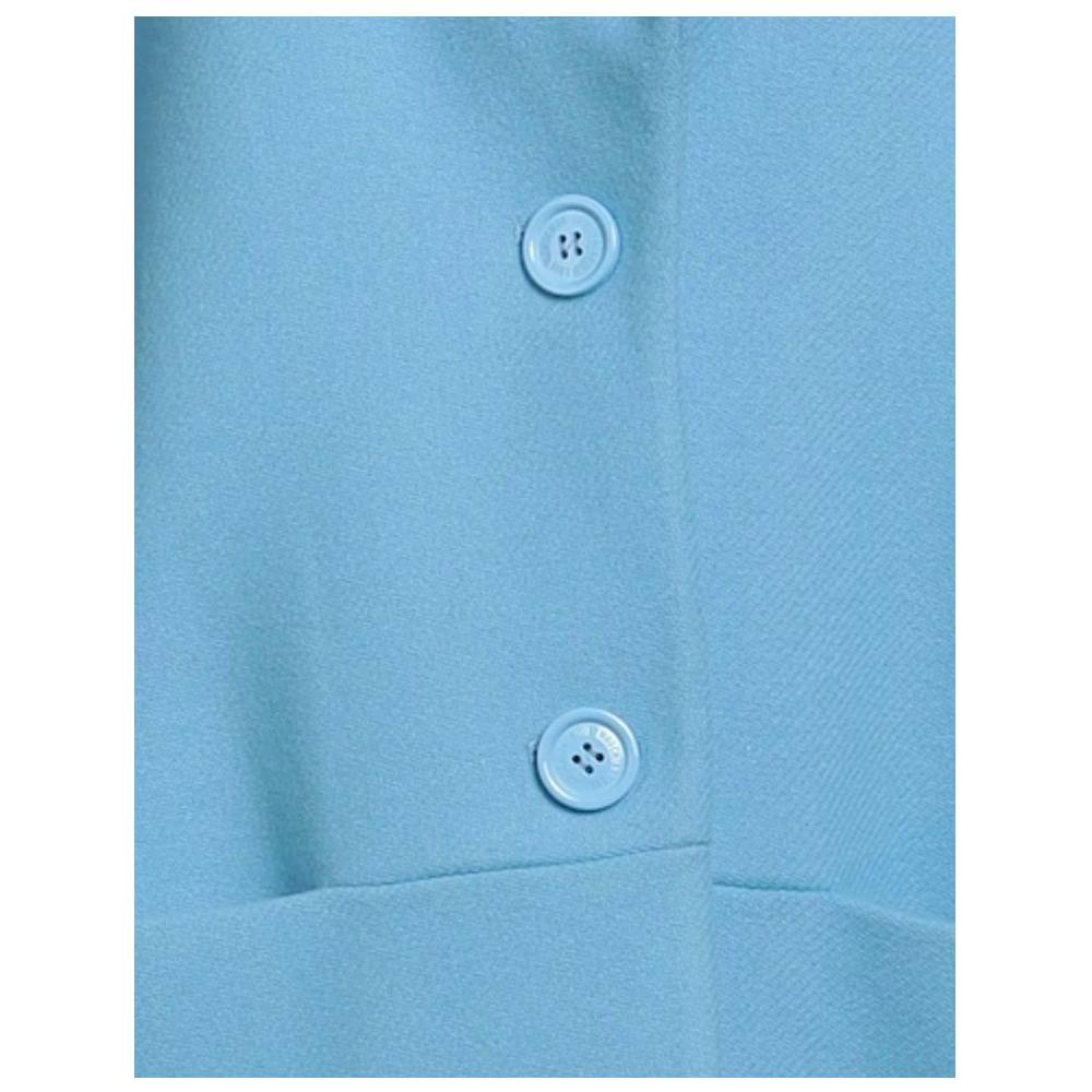 Love Moschino Elegant Light Blue Wool Coat Love Moschino