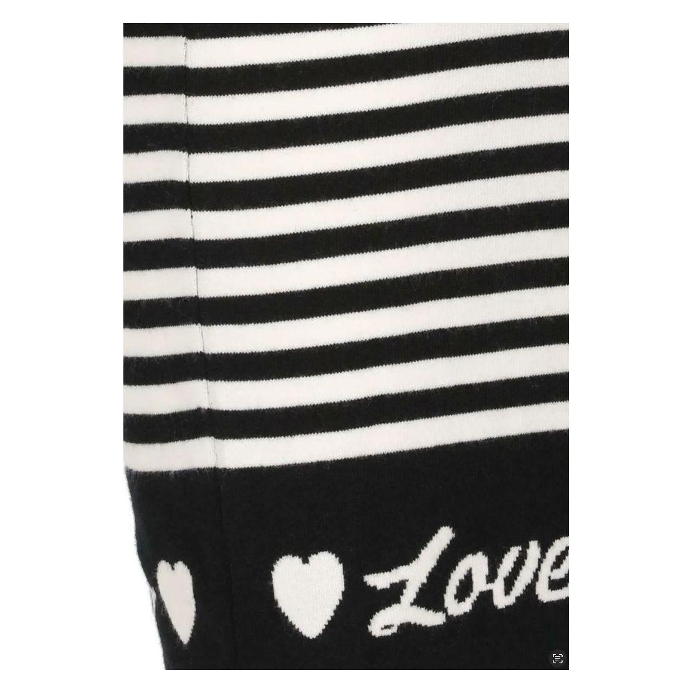 Love Moschino Elegant Striped Knit Dress with Long Sleeves Love Moschino