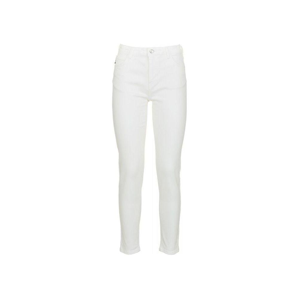 Imperfect White High-Waisted Slim Denim Trousers Imperfect