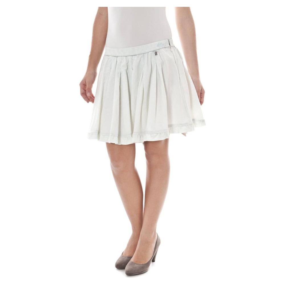 John Galliano White Cotton Skirt John Galliano