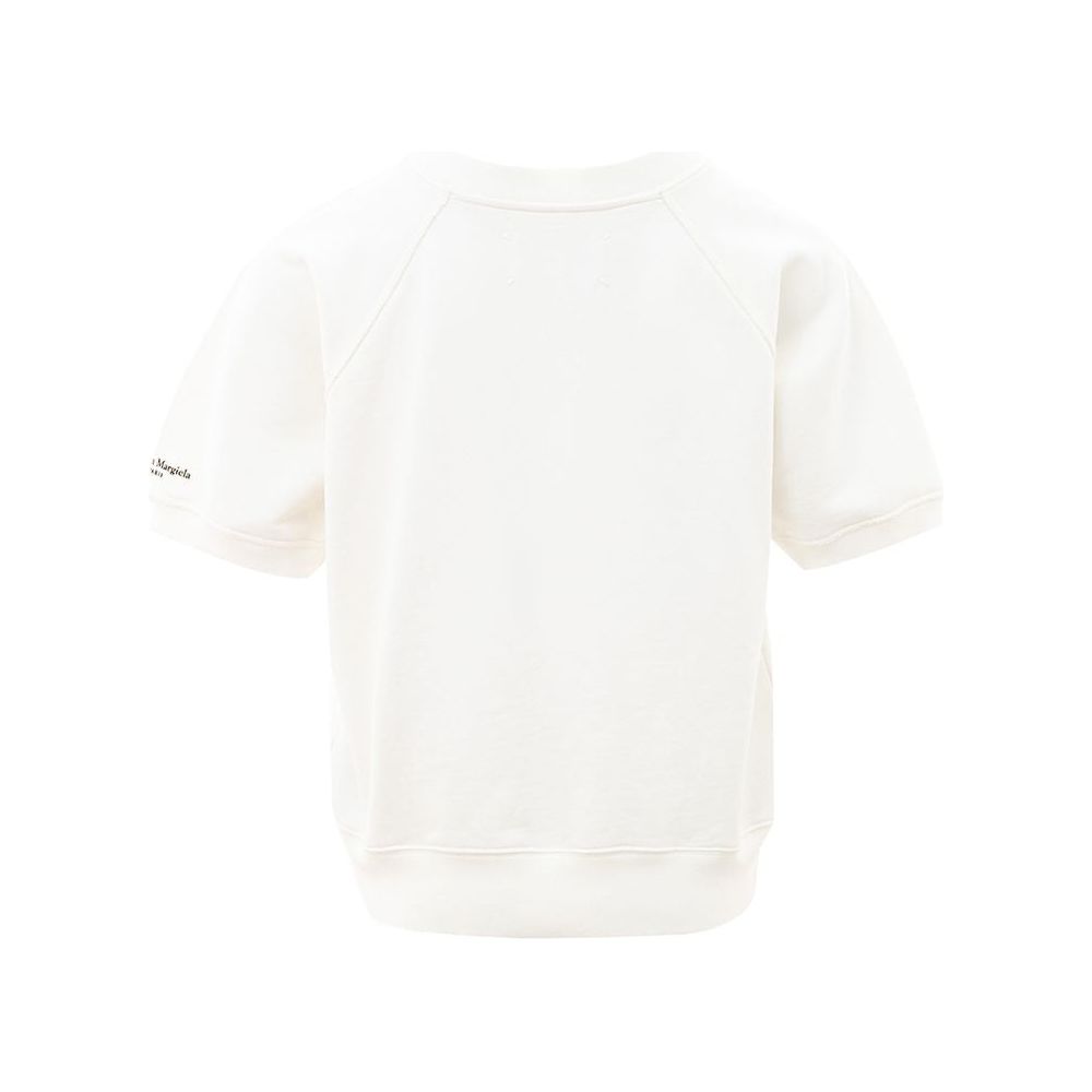 Maison Margiela Chic White Cotton Top for Style Enthusiasts Maison Margiela