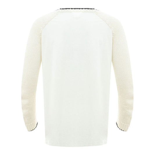 MM6 Maison Margiela Elegant White Cotton Sweater for Men MM6 Maison Margiela