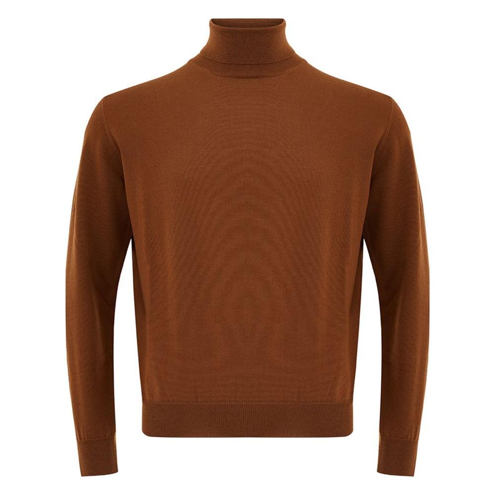 FERRANTE Elegant Brown Wool Sweater for Men FERRANTE