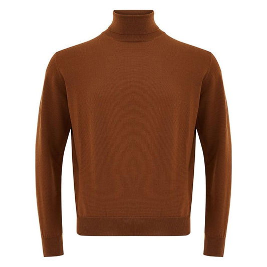 FERRANTE Elegant Brown Wool Sweater for Men FERRANTE