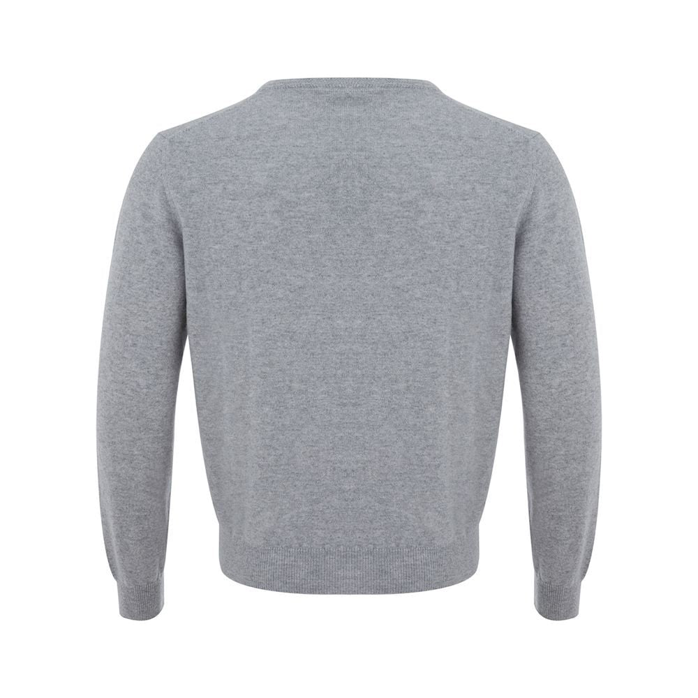 Colombo Elegant Gray Cashmere Men's Sweater Colombo