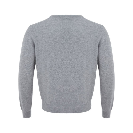 Colombo Elegant Gray Cashmere Men's Sweater Colombo