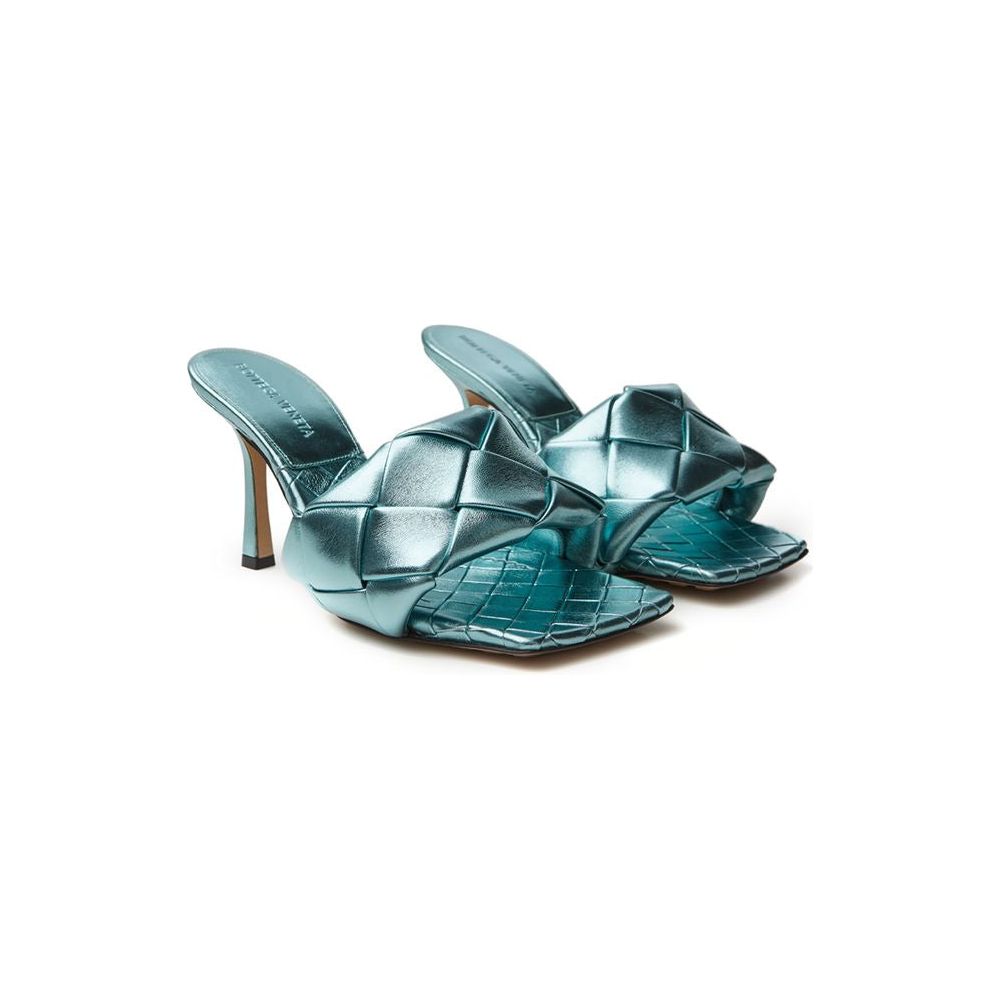 Bottega Veneta Elegant Light Blue Leather Sandals Bottega Veneta