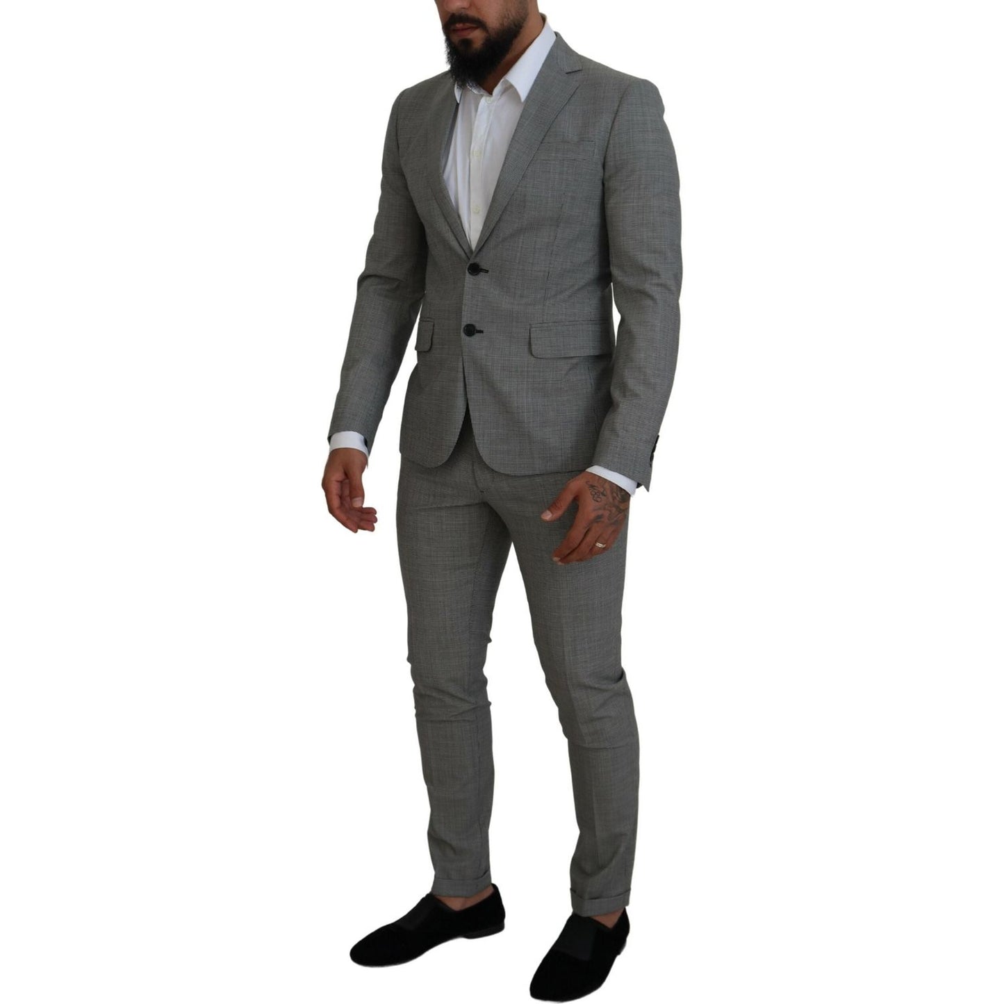 Dsquared² Gray Wool Single Breasted 2 Piece PARIS Suit Dsquared²