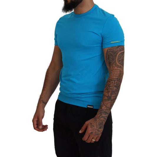 Dsquared² Blue Modal Short Sleeves Crewneck T-shirt Dsquared²