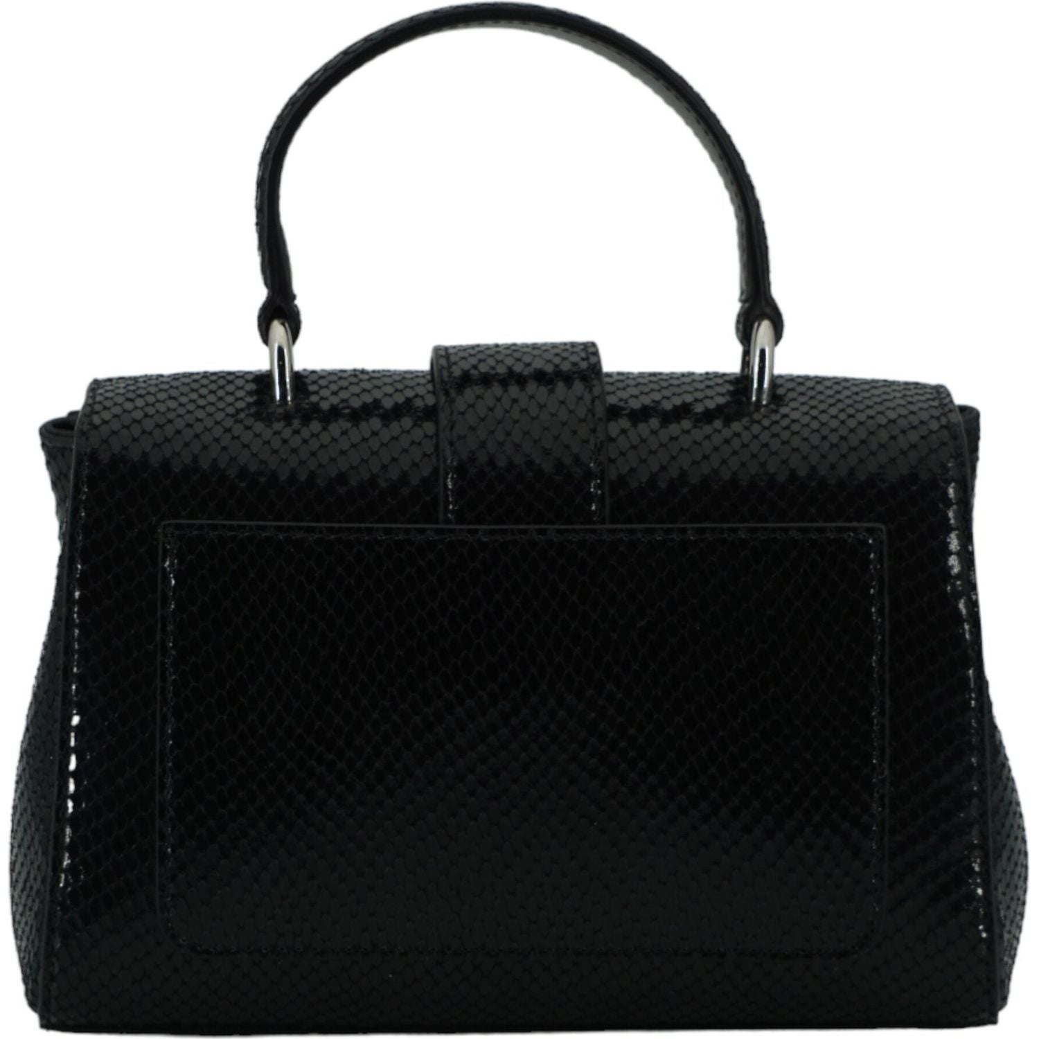 Jimmy Choo Black Leather Top Handle Shoulder Bag