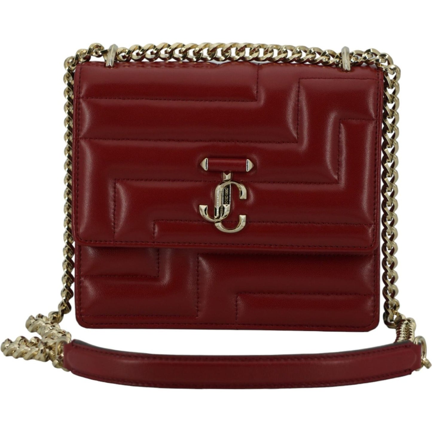 Jimmy Choo Dark Red Leather Shoulder Bag Jimmy Choo