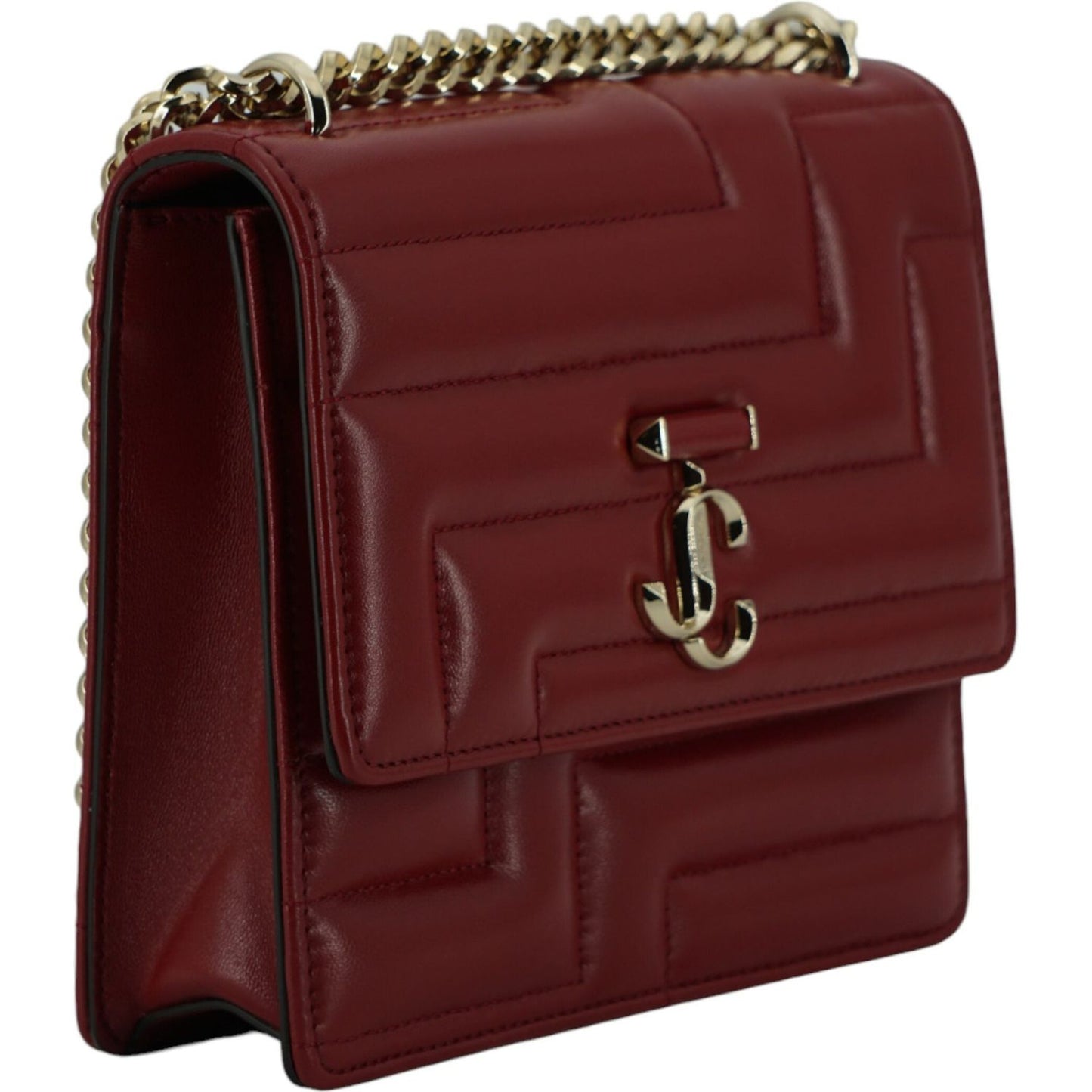 Jimmy Choo Dark Red Leather Shoulder Bag Jimmy Choo