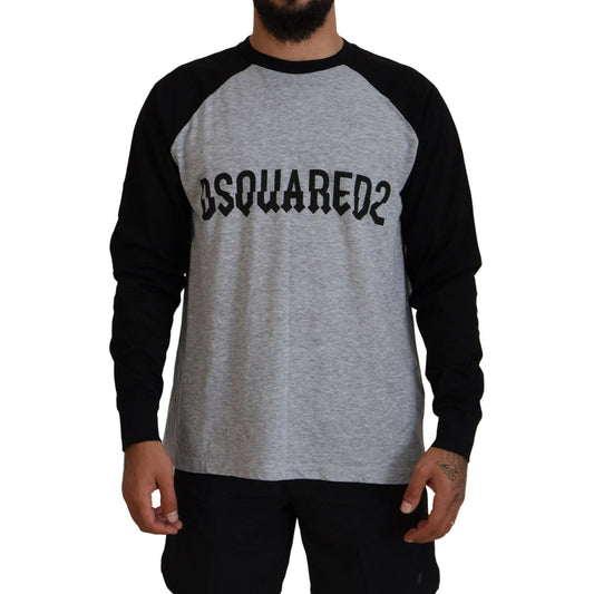 Dsquared² Two Tone Printed Long Sleeves Crew Neck T-shirt Dsquared²