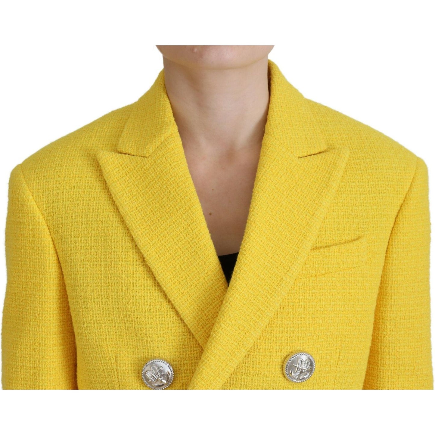 Dsquared² Yellow Double Breasted Mini Suit Blazer Skirt Set Dsquared²