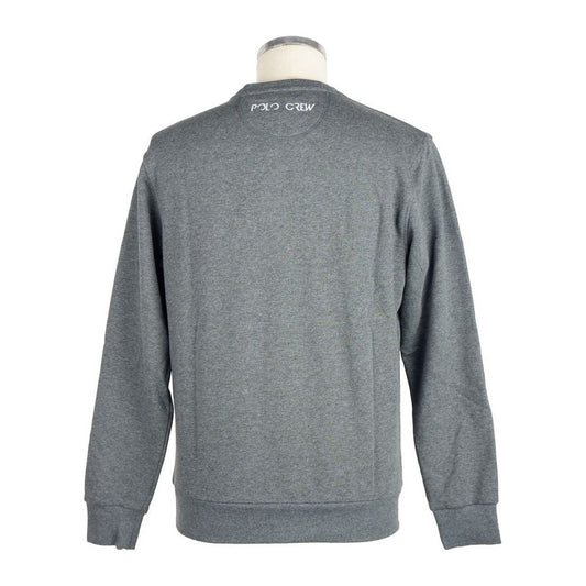 La Martina Gray Cotton Men Sweater MAN SWEATERS La Martina