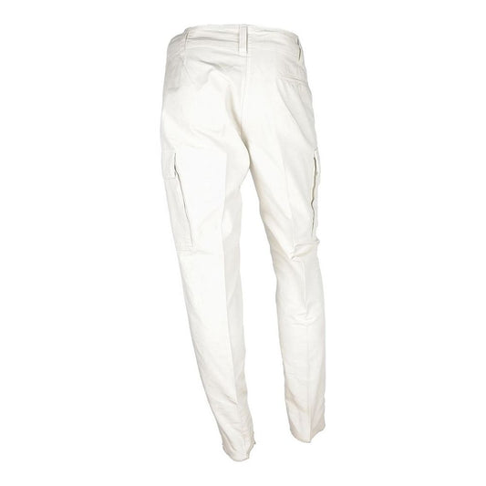 Don The Fuller White Cotton Men's Trouser Jeans & Pants Don The Fuller