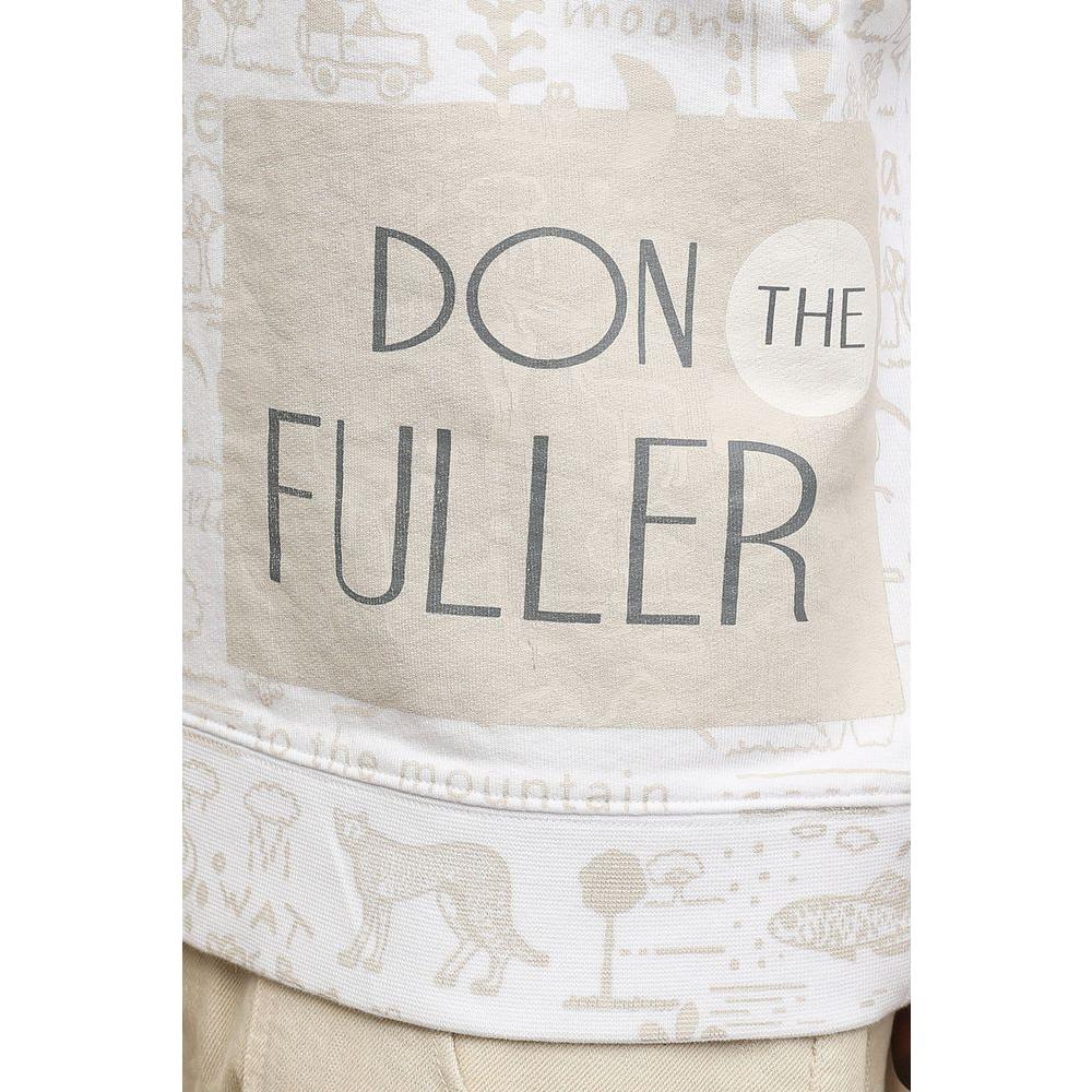 Don The Fuller Chic White Cotton Designer Tee MAN SWEATERS Don The Fuller