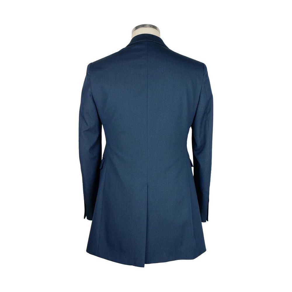 Emilio Romanelli Elegant Men's Blue Short Coat Emilio Romanelli