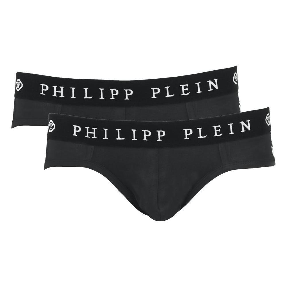 Philipp Plein Sleek Black Boxer Duo with Designer Flair Philipp Plein