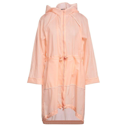 Elisabetta Franchi Powder Pink Long Waterproof Jacket Elisabetta Franchi