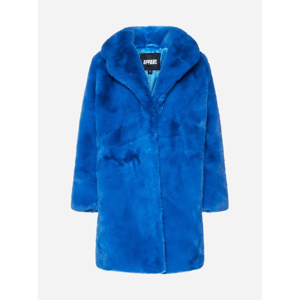 Apparis Chic Sapphire Eco-Fur Jacket – Unparalleled Warmth Apparis