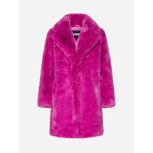 Apparis Chic Pink Faux Fur Jacket - Eco-Friendly Winter Essential Apparis