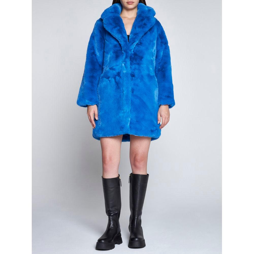 Apparis Chic Sapphire Eco-Fur Jacket – Unparalleled Warmth Apparis