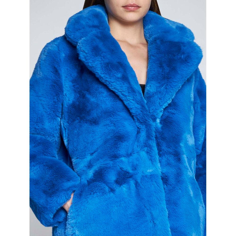 Apparis Chic Sapphire Eco-Fur Jacket – Unparalleled Warmth Apparis