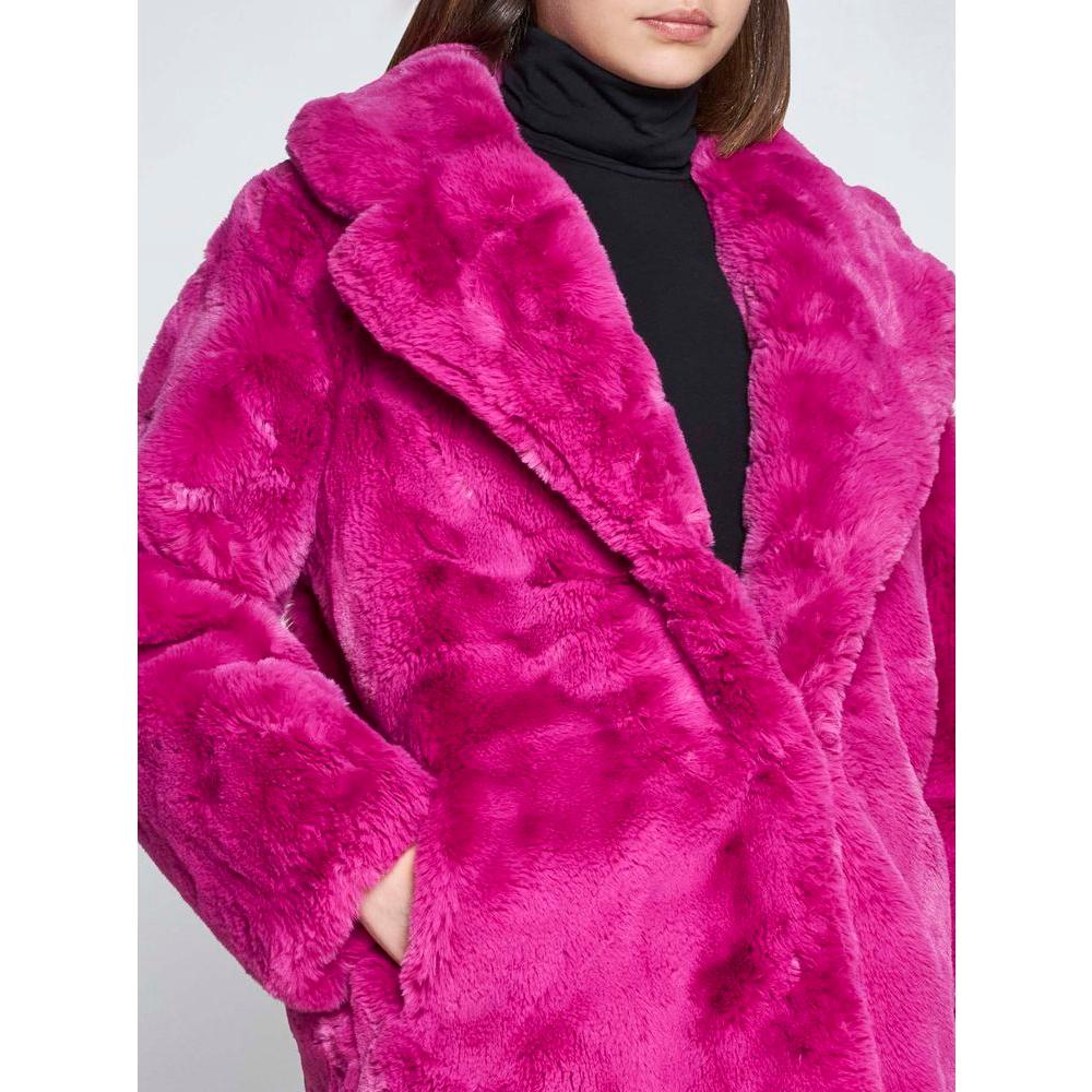 Apparis Chic Pink Faux Fur Jacket - Eco-Friendly Winter Essential Apparis