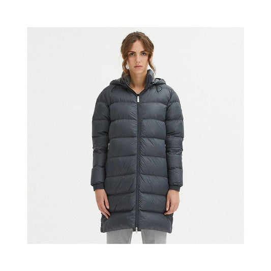 Centogrammi Gray Nylon Women Jacket WOMAN COATS & JACKETS Centogrammi