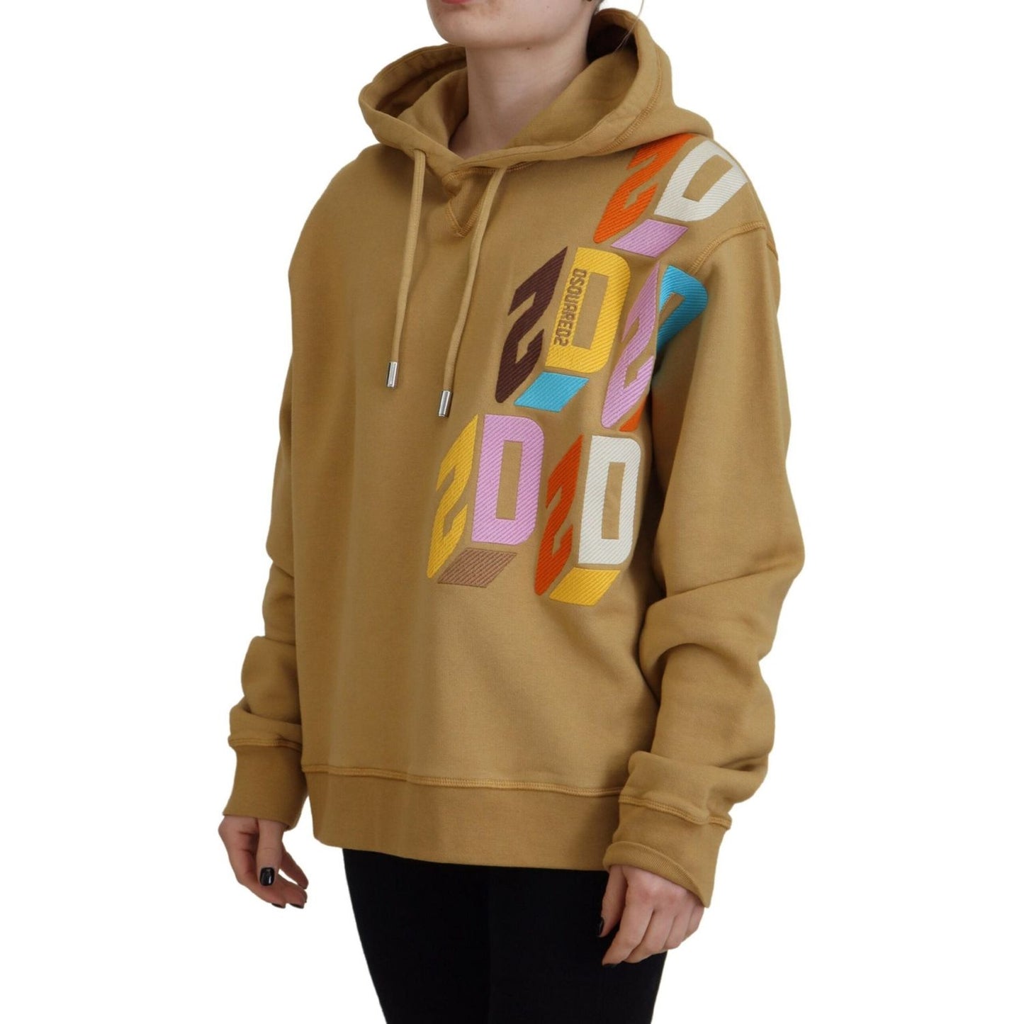 Dsquared² Brown Logo Printed Hooded Long Sleeve Sweater Dsquared²