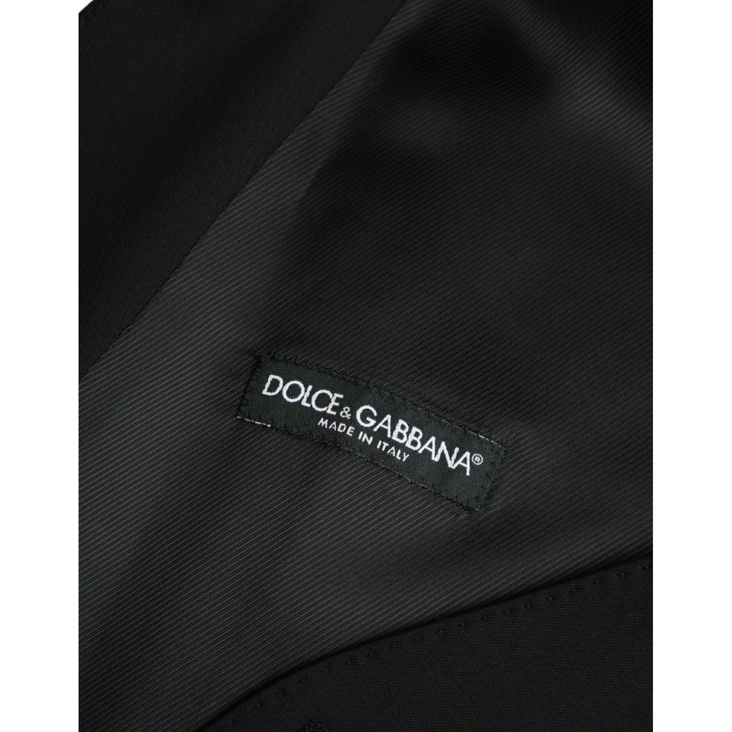 Dolce & Gabbana Black Wool Formal Dress Waistcoat Vest Dolce & Gabbana