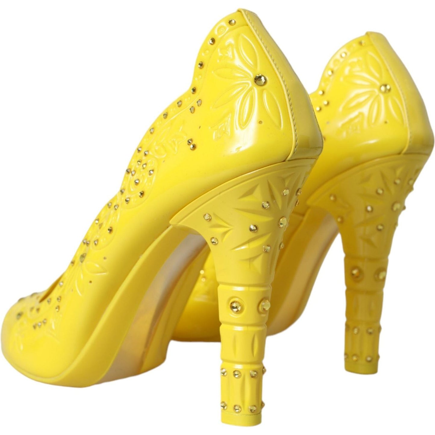 Dolce & Gabbana Yellow Crystal CINDERELLA Heels Pumps Shoes Dolce & Gabbana