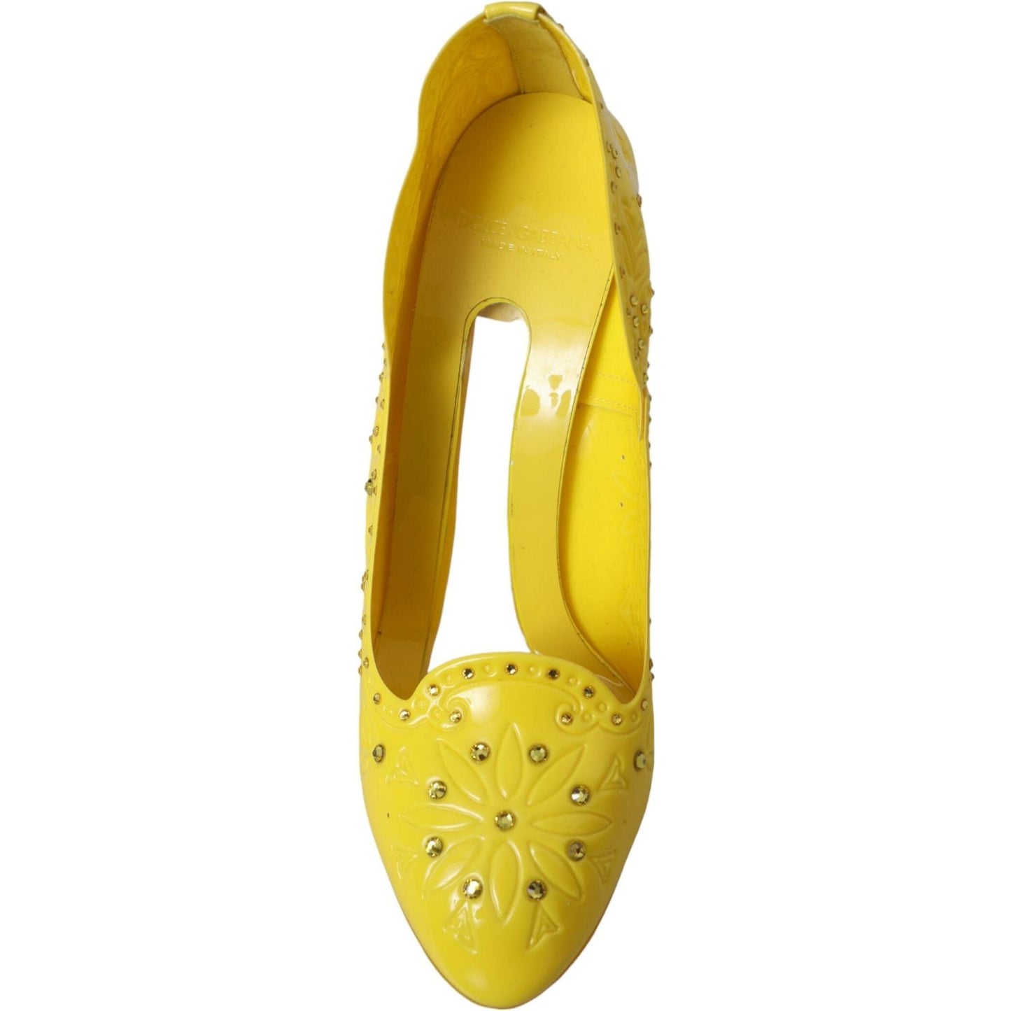 Dolce & Gabbana Yellow Crystal CINDERELLA Heels Pumps Shoes Dolce & Gabbana