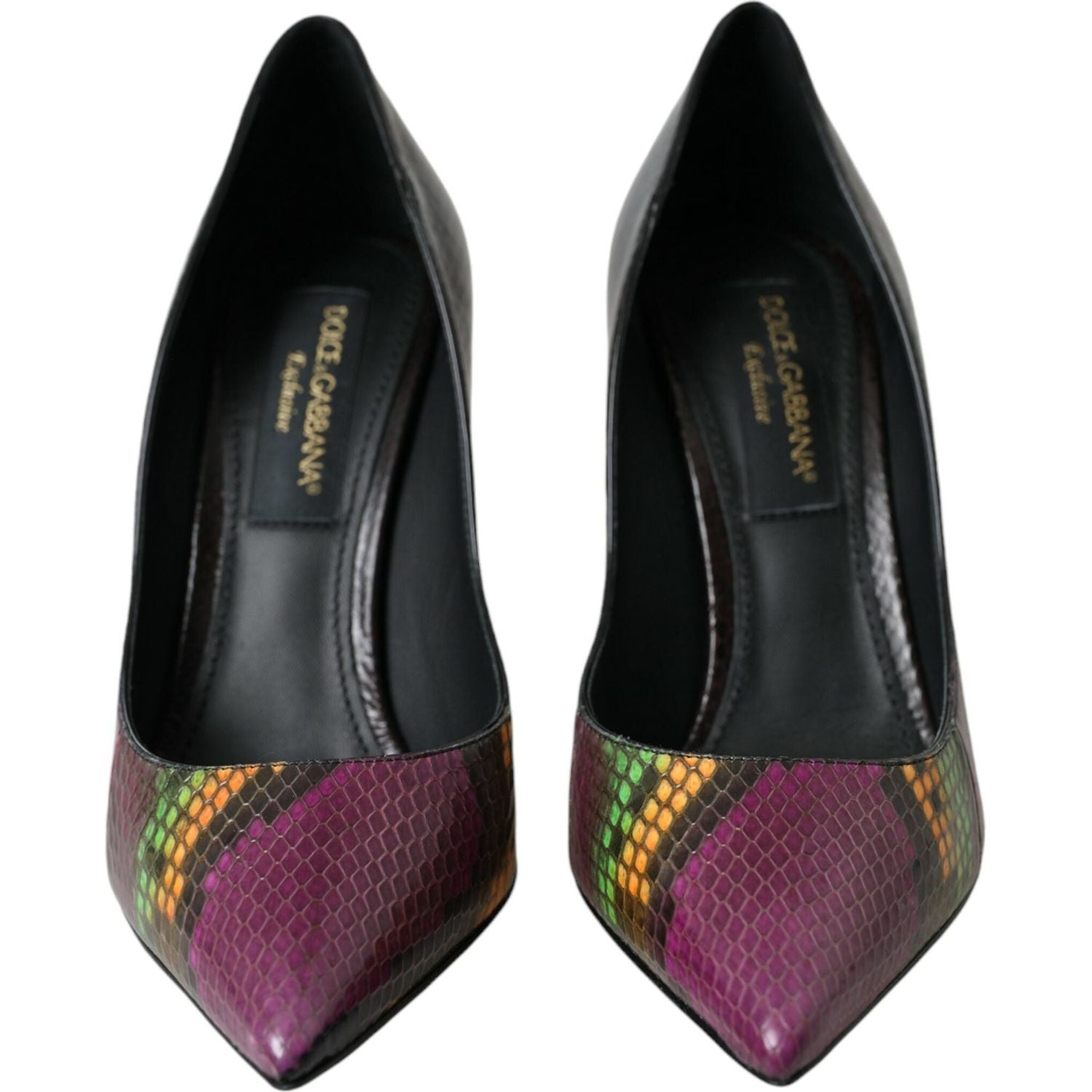 Dolce & Gabbana Multicolor Exotic Leather Heels Pumps Shoes