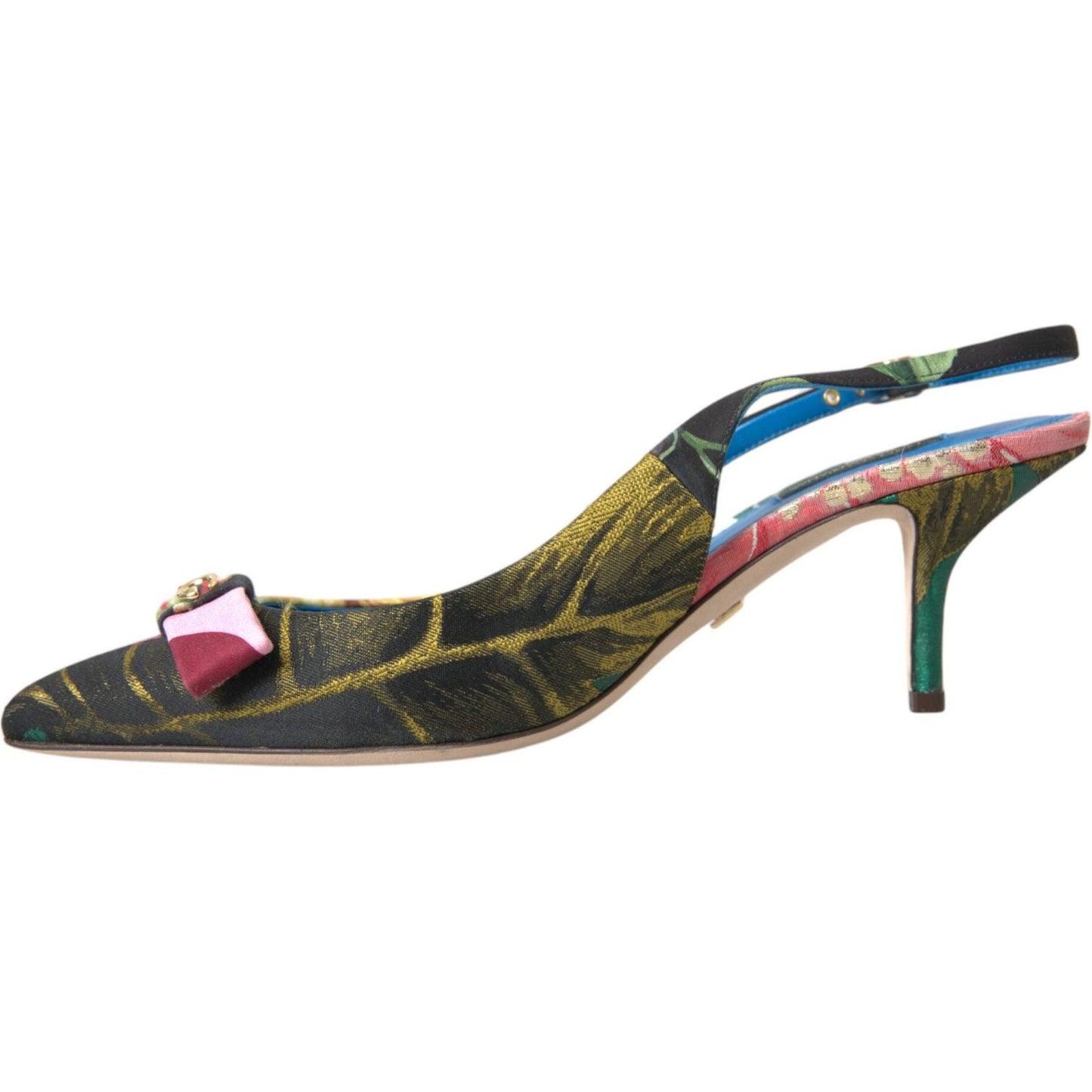 Dolce & Gabbana Multicolor Floral Patchwork Slingbacks Shoes Dolce & Gabbana