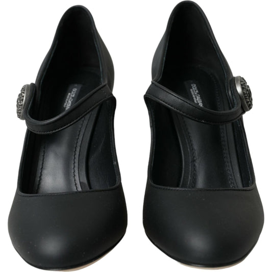 Dolce & Gabbana Black Leather Mary Jane Pumps Heels Shoes Dolce & Gabbana